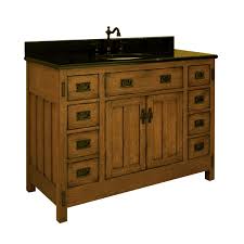 W single bath vanity in antique black finish with carrara marble vanity top with white basin. 48 American Craftsman Single Bath Vanity Bathgems Com