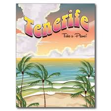 Tenerife Beach Holiday Poster Postcard Zazzle Com Travel Posters Vintage Travel Posters Holiday Poster
