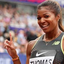 Gabby Thomas rocks fire tennis miniskirt fit for pickleball game