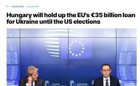 NEXTA on X: "Hungary has blocked a €35 billion European loan for Ukraine  until after the US election, Euronews has reported. The election is  scheduled for 5 November In addition, Budapest does
