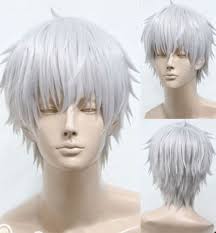Specifically in western countries, people spend. Cosplay Anime Short Wig Silver White Men Fluffy Hair Costume Harajuku Man Wig Wish
