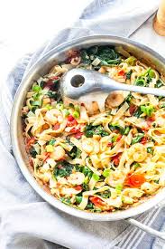 For a heartier meal, try serving it with a scoop of rice or handful of noodles. Shrimp Spinach Pasta Quick And Simple Recipe Fast Food Bistro