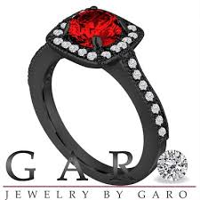 Black And Red Diamond Engagement Ring 1 28 Carat Red Diamond Engagement Ring Vintage Style Wedding Ring 14k B Black Diamond Ring Engagement Blue Diamond Engagement Ring Vintage Style Wedding Rings