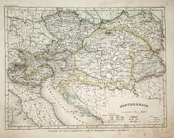 Battlegrounds in world war 1. Osterreich Ungarn Austro Hungarian Empire Map 1856 Landkarte Titel Oesterreich Entw U Gezeichn V Hauptmann Radefeld 1849 Revidirt 1856 1856 Map Antiquariat Wien Fine Books Prints