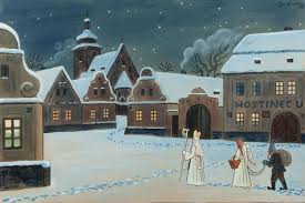 MIKULÁŠ - JOSEF LADA Byl u nás Mikuláš Josef Lada Už několik dní před jeho  příchodem povídal si můj tatínek se starým tovaryšem Vilímem, že tentokrát  přijdou do Hrusic Mikuláši až z