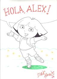 Dora the Explorer by Dave Aikins, in Toni Hokes Dave Aikins Comic Art  Gallery Room