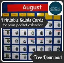 Maybe you would like to learn more about one of these? Printable Saints Cards For Pocket Calendars Catholic Homeschool Pocket Calendar Catholic Liturgical Calendar