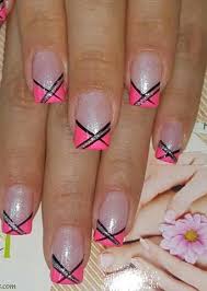 Nails Nail Design Pink Tips Manicure Acrylic Nails French Tip Nail Designs Nail Tip Designs Pink Tip Nails