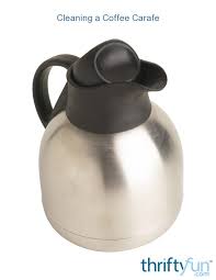 The best carafe cleaner is a simple coating of baking soda on the stain with a touch of water. Cleaning A Coffee Carafe Thriftyfun
