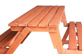 By horizontally turning 12 backrests to the opposite side, the bench can be used from two sides. Wooden Folding Bench Picnic Garden Seat Table 2 In 1 Outdoor Seats Upto 4 6 New Ebay