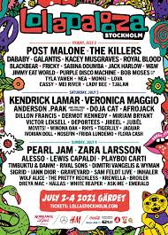 Artists like foo fighters, black keys, pharrell williams, metallica. Pollstar Lollapalooza Stockholm Unveils 2021 Lineup Topped By Pearl Jam Kendrick Lamar Post Malone