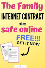 Family Internet Contract Internet Safety Tips Safety Tips Internet Safety