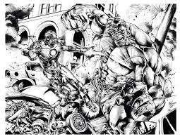 Various coloring pages for kids, and for all who are interested in coloring pages, can get amazing pictures easily through this portal. Iron Man Vs Hulk Books Adult Coloring Pages