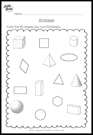kindergarten math 3d shapes worksheets and activities