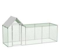 Walnest 10ft Large Metal Chicken Coop with Climbing Frame, Walk-in Poultry  Cage with Waterproof&Anti-UV Cover,Heavy Duty Chicken Coop or Outdoor ...