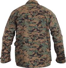 Woodland Digital Camouflage Marpat Bdu Shirt Fatigue Jacket Coat
