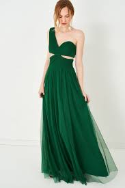 Yesil Drapeli Tek Omuz Elbise Trendyolmilla Trendyol Resmi Elbise Elbise Elbise Modelleri