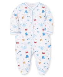 kissy kissy baby boys under the sea print footie blue