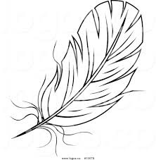 Bird Feather Clipart Black And White Royalty Free Vector Of A Black And White Feather Logo By Seamartini Graphics 10078 Jpg 1024 1044 Feather Clip Art Feather Sketch Feather Logo