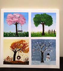 While i have always known that crafting makes me happy, i've become much more aware since moving into this studio less than a month ago. 4 Seasons Wall Art Four Seasons Wall Art Four Seasons Art Digital Download 4 Seasons Tree Printable Nature Photography Art Collectibles Photography Kromasol Com