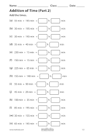 Addition Of Time Part 2 In 2020 Math Addition Games Math Printables Play To Learn