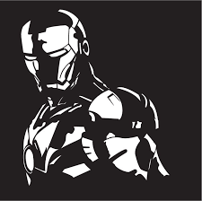Black And White Vector Art Anime Vector Ironman Vector Drawing By Tromano89 On Deviantart Silhouette Art Vector Drawing Marvel Drawings