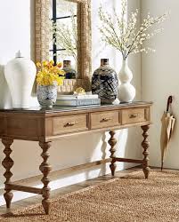 Campbell Carved Console Table Frontgate Sofa Table Decor Entrance Table Decor Console Table Living Room