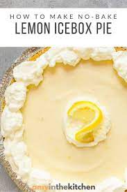 No Bake Lemon Icebox Pie Is An Easy Old Fashioned Southern Dessert Made With Only 3 In Lemon Icebox Pie Sweetened Condensed Milk Recipes Milk Recipes Dessert