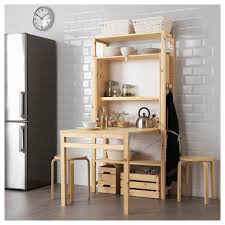 Ivar Shelving Unit With Foldable Table Ikea Foldable Table Diy Space Saving Ikea Small Spaces