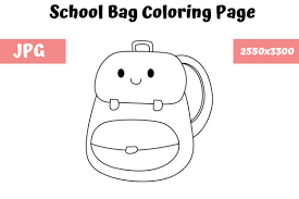 With suitcase template, you can do remarkable things. School Bag Coloring Page For Kids Graphic By Mybeautifulfiles Creative Fabrica