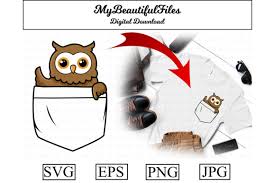 Download Owl Pocket Illustration Graphic By Mybeautifulfiles Creative Fabrica PSD Mockup Templates