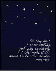 For My Part I Know Nothing With Any Certainty But The Sight Of The Stars Makes Me Dream Van Gogh Quotes Vincent Van Gogh Quotes Quotable Quotes