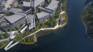 Sits flush with your lawn when installed. Luxelakes Eco City Chengdu China Gvl Gossamer