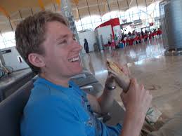 Eating a Prosciutto and Mozzarella Sandwich