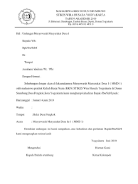 Pengurus karang taruna bina pemuda desa karang layung demikian surat undangan ini kami sampaikan. Contoh Surat Undangan Kkn