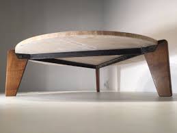 F 787 Ag Table Basse Jean Prouve Travertin Et Chene France 1950 Furniture Haute Antiques Coffee Table Furniture Table