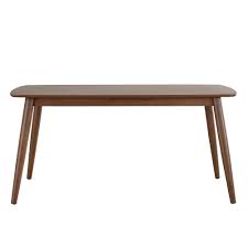 Both the chairs and table feature the classic tulip style base cons. Mid Century Modern Wood Dining Table With Beveled Edges And Tapered Angled Legs 63 Inch Chestnut Finish Lavorist Wood Dining Table Modern Danish Modern Dining Table Walnut Dining Table