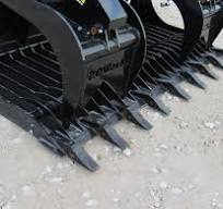 72" Severe Duty Rock Bucket Grapple with Teeth Fits Euro Global Quicke  Loader