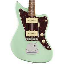 Jazz odyssey when leo fender began work on the jazzmaster alongside designer george fullerton and hawaiian steel player freddie tavares, he set out to create a solidbody guitar with the geometry. Fender Vintera 60s Jazzmaster Mod Surf Green Electric Guitar World Of Music