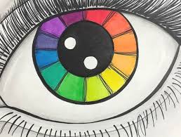 Eye Color Wheel Lesson Heyteacher Freshmanart1 In 2020 Color Wheel Art Elements Of Art Color Color Wheel Projects