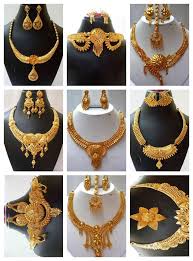 Indian 22k Gold Plated Wedding Necklace Earrings Jewelry Set Variations 8 Set Gold Fashion Necklace Gold Pendant Jewelry Gold Necklace Designs