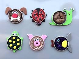 Cute Animal Fridge Magnets Nespresso Capsules Set Of 6 Nespresso Crafts Nespresso Capsules Coffee Pods Crafts