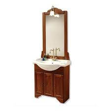 Mobile bagno monique con lavello integrato e specchio 105. Bagno Italia Arredo Bagno Da Cm 85 In Noce Mobile Con 3 Ante Arte Povera Specchio Incluso Eprice