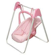 badger basket doll swing and carrier pink gingham in 2021 baby doll accessories badger basket baby dolls