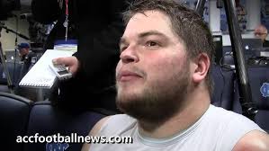 Duke offensive guard Dave Harding speaks after Blue Devil win over UNC Tar  Heels
