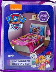 babyboom girls room paw patrol skye best pups ever 4psc toddler bedding pink new ebay toddler bed set paw patrol bed set paw patrol bedding