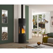 Poele a bois contemporain prix. Arnel 7kw Poele A Bois Ovale Au Design Contemporain De Marque Godin