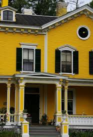 Black And White Combination House Bright Yellow White Black Exterior Color Schemes Exterior Paint Exterior Colors