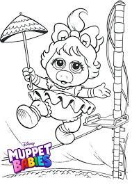 Free coloring pages of kids heroes. Baby Miss Piggy From Muppet Babies Coloring Pages Baby Coloring Pages Muppet Babies Disney Coloring Pages