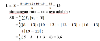 Download gratis bank soal cpns. Cara Cepat Menentukan Nilai Simpangan Rata Rata